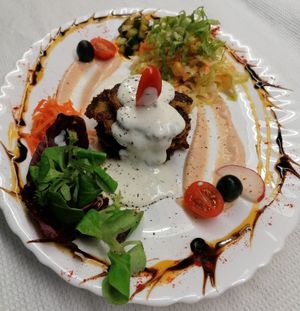 "Torre vegan"- dish of CHEFE at Vegan Story in Lisbon