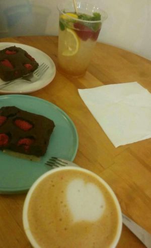 Flat white with coconut milk at Kawa in Poznan