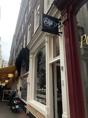 Store signage  at Coffee and Cakes in Amsterdam