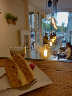 Vegan lemon poppy cake at Coffee and Cakes in Amsterdam