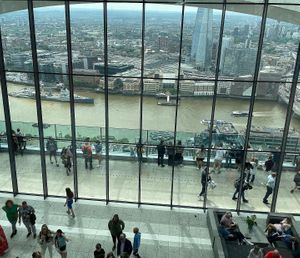 This is the view we had    at Darwin Brasserie - Sky Garden in London