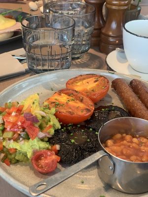 Vegan English breakfast   at Darwin Brasserie - Sky Garden in London