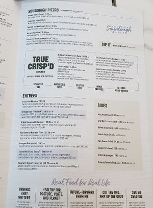 Menu at True Food Kitchen in Arlington