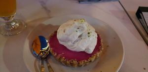 Pink lime pie -- raw crust! at True Food Kitchen in Arlington