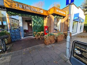 The cafe from outside at T @ the dials in Brighton