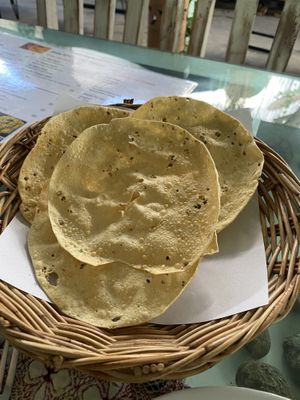 Poppadoms   at BeBe Spice in Pai