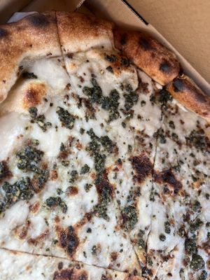 Pesto slices   at Pizza Flora in San Jose