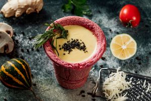 Cheese soup at Soup Culture in Tbilisi