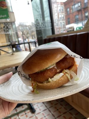 Chikn sandwich  at Veggie Grill by Next Level in Cambridge