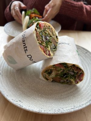 Catalina taco salad as a wrap  at Veggie Grill by Next Level in Cambridge