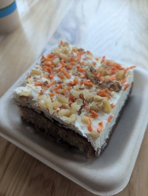 Carrot cake at Next Level Veggie Grill in Cambridge