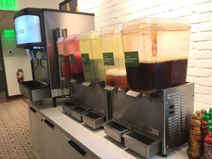 Beverage centre at Veggie Grill by Next Level in Cambridge