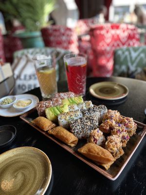 Eine Auswahl der veganen Sushi’s. Es gibt noch andere auf der Karte  at Nooch in Kriens