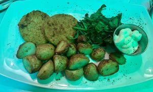 Vegan Chick’n Cotoletta  at La Campania in Arundel