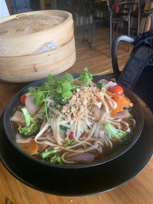 Mushroom noodles   at Casa Dumplings in Valparaiso