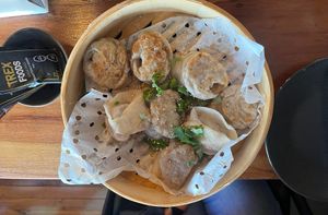 Vegan dumplings  at Casa Dumplings in Valparaiso