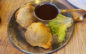 Veg samosas (loved the sauce) at Royal India in Zagreb