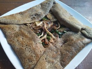 Vegan galette at French Creperie and Bar in Kathmandu