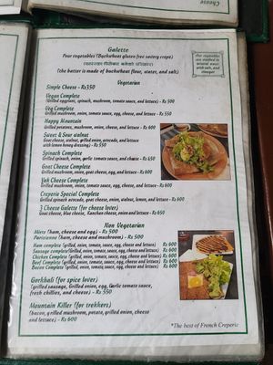  at French Creperie and Bar in Kathmandu