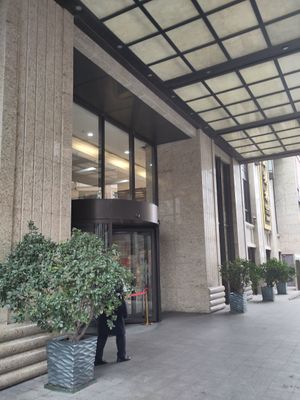 Entrance to the building. Go in here and turn right to find the elevator (don't take the elevator to the left). at GōngDé Lín - Godly - Huanghe Rd in Shanghai