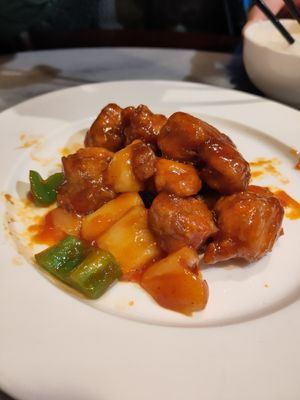 Sweet and sour vegetables (sorry forgot to take photo before starting on it!) at GōngDé Lín - Godly - Huanghe Rd in Shanghai