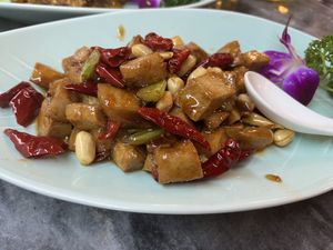 Vegan kung pao chicken  at GōngDé Lín - Godly - Huanghe Rd in Shanghai