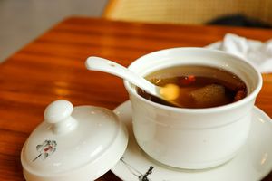 mushroom soup at GōngDé Lín - Godly - Huanghe Rd in Shanghai