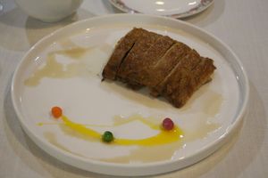 Mock duck, using bean curd skin to make at GōngDé Lín - Godly - Huanghe Rd in Shanghai