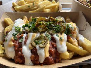 Chili Cheese Fritten  at Frittenwerk - Bergstraße in Hamburg