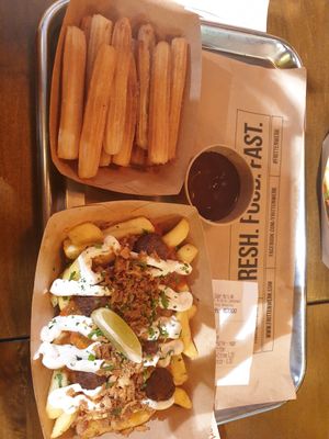 Masala Plantball Poutine & Churros at Frittenwerk - Kohlmarkt  in Braunschweig