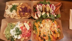 Ignore top left, everything else is vegan at Frittenwerk - Kohlmarkt  in Braunschweig