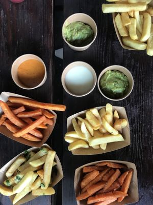 Fries and vegan sauces at Frittenwerk - Bilk in Dusseldorf