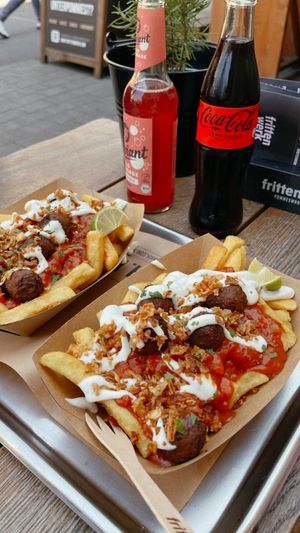 Masala Plantball Poutine - leider ein zeitlich begrenztes Special  at Frittenwerk - Kaiserstraße in Karlsruhe