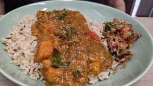 Jackfruit stew at Simple Goodness in Penrith