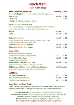 New Lunch Menu 2024 at Simple Goodness in Penrith