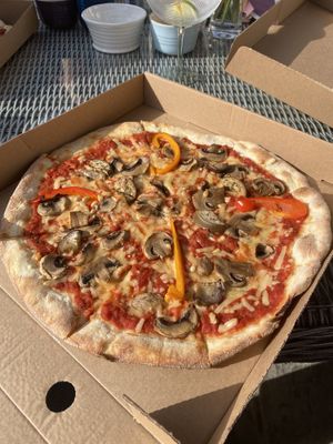 Californian (with vegan cheese instead)  at @homePizza in Gerrards Cross