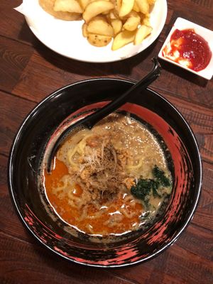 Vegan Tantanmen, おいしそうですね！  at Fukutora in Yamanochi