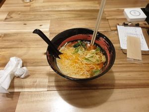 Spice as high as you can, I cant handle much spice but its mild at Fukutora in Yamanochi