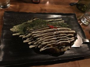 Okanamiyaki at Teppan Tavern Tenamonya in Kyoto