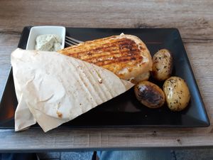 Toskana Panini with cashew basil cream at La Cucina Verde in Friedrichsthal