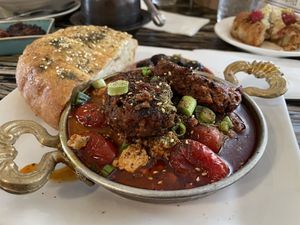 Menemen with kofte added  at The Baklava Lady in English Town