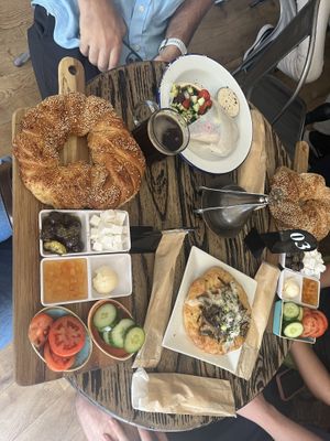 Turkish’s breakfast board! Kofta wrap! Coffee! ! Breads! Heaven!  at The Baklava Lady in English Town