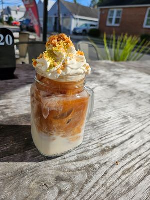 Baklava iced latte at The Baklava Lady in English Town