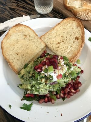 Avocado toast  at The Baklava Lady in English Town