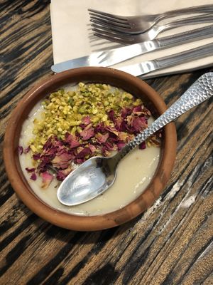 Muhaleibi (rose water pudding) at The Baklava Lady in English Town