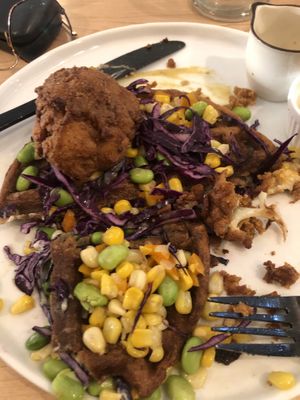 Buttermylk Cauli n’ Waffles  at Down 2 Earth in Langley