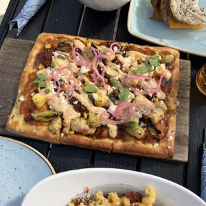 BBQ Flatbread  at Down 2 Earth in Langley