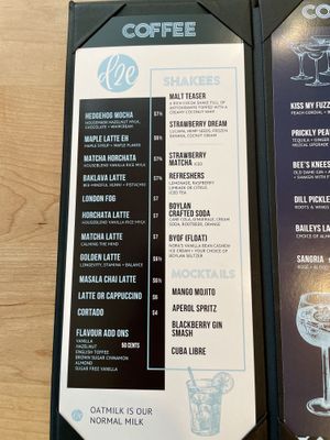 Coffee menu   at Down 2 Earth in Langley