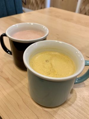 The Beet and Matcha lattes were yummy! If you prefer sweeter - go with the beet! at Down 2 Earth in Langley