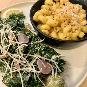 The Mac Daddy didn’t disappoint! Very yummy without being too heavy with a side Caesar salad!  at Down 2 Earth in Langley